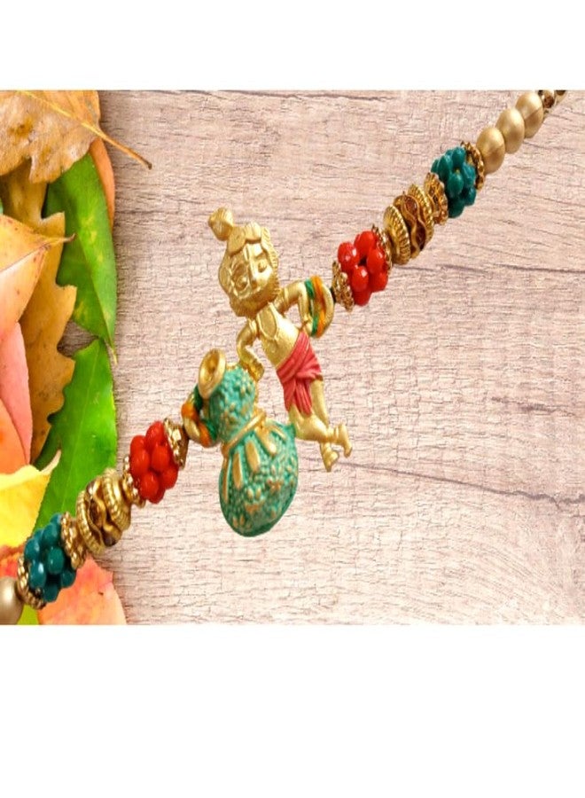 DEV POOJA STORE Fancy Design Bal Krishna Rakhi for Brother | Religius Rakhi | Laddu Gopal Rakhi | Send Online Rakhi | Rakhi Online Shopping(RB10) - Image 2