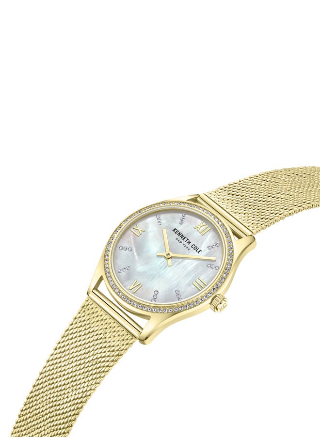 Kenneth Cole New York 34mm Analog Women's Watch with Gold Stainless Steel Bracelet  - Image 2
