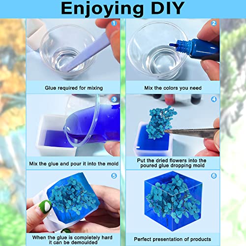 FineGood 8 Pcs Cube Cuboid Resin Molds, FineGood Clear Resin Mold Silicone Square Rectangle Silicone Molds for Epoxy Resin DIY Crystal Epoxy Resin Molds for Decoration - Image 4