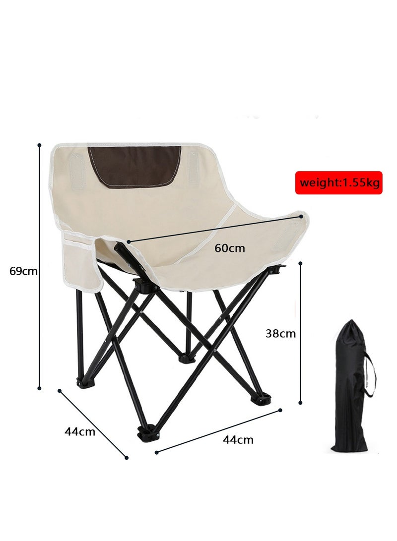 Yolu Outdoor Camping Chair Folding Chairs with Carry Bag Lightweight seat Portable Chair for Camping, Hiking,Fishing, Beach, BBQ and Picnics  - Image 2