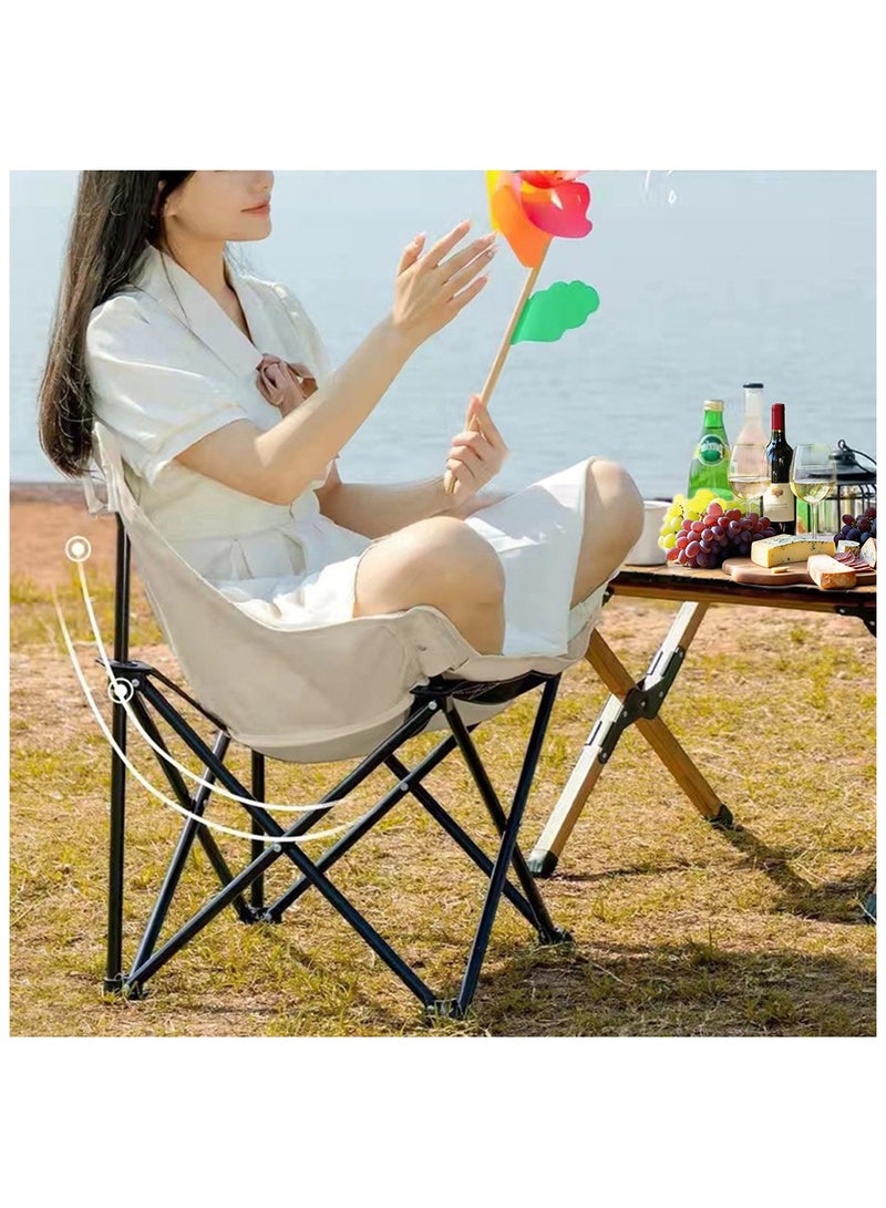Yolu Outdoor Camping Chair Folding Chairs with Carry Bag Lightweight seat Portable Chair for Camping, Hiking,Fishing, Beach, BBQ and Picnics  - Image 5