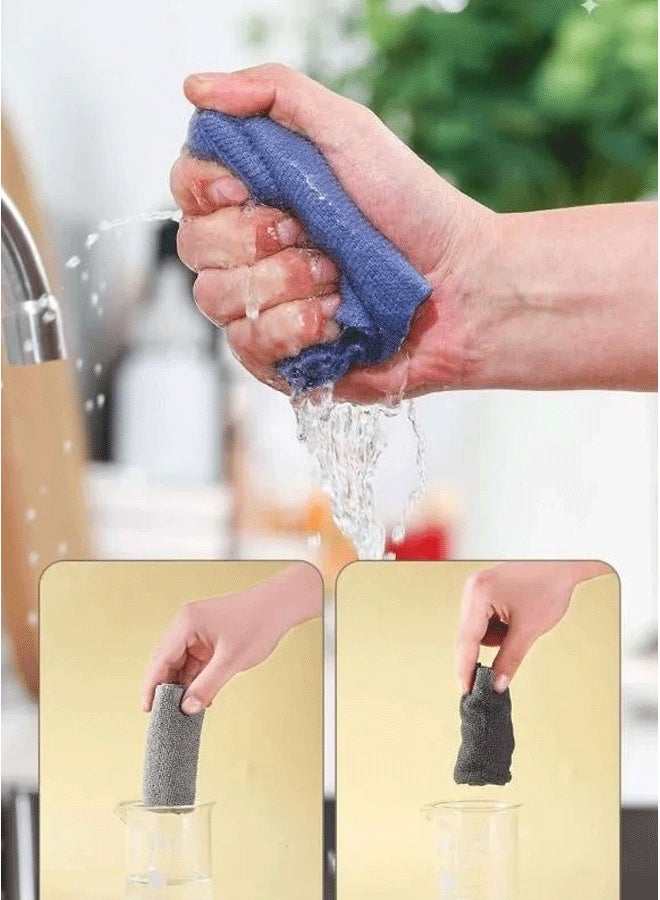 Reelyo 20/40/60pcs of Kitchen Cleaning Cloths In A Box Wipes Reusable Cloth Disposable Cleaning Cloth Kitchen Dish Cloth Dish Towels Dry Blue Washable Wipes Dish Towel Rolls Soft Durable And Absorbent - Image 3