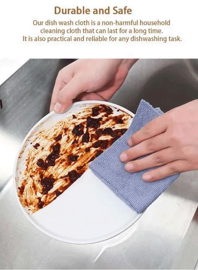 Reelyo 20/40/60pcs of Kitchen Cleaning Cloths In A Box Wipes Reusable Cloth Disposable Cleaning Cloth Kitchen Dish Cloth Dish Towels Dry Blue Washable Wipes Dish Towel Rolls Soft Durable And Absorbent - Image 2