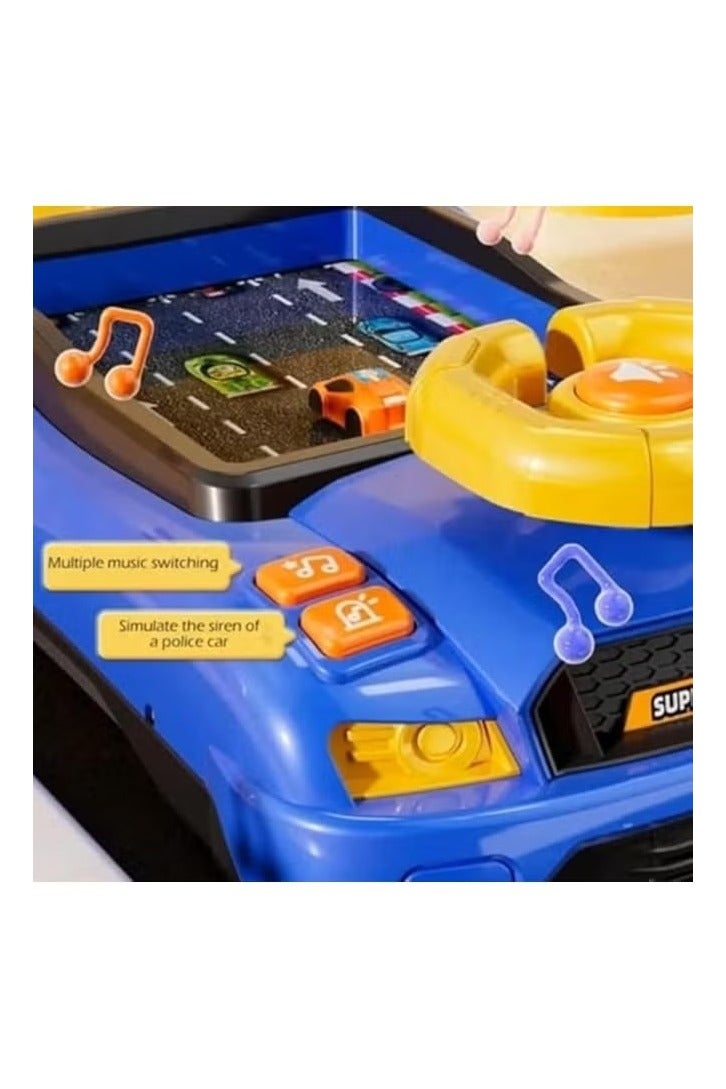 Musical Steering Wheel Toys for Toddlers Simulation Racing Car Toy with Sound for Ages 3 and Up, Interactive Educational Racing Car Toy for Boys and Girls Birthday Gift - Image 2