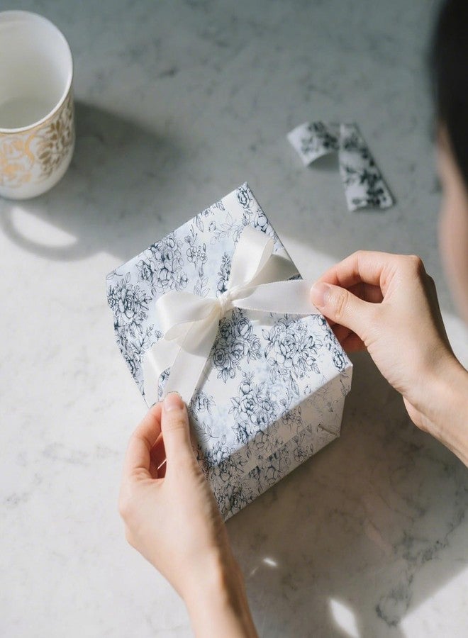 Jaarssho Blue Floral Tissue Paper for Gifts Bags 100 Sheets Light Blue and White Decorative Printed Tissue Paper, Chinoiserie Peony Gifts Wrapping Bulk for Wedding Baby Shower Party Crafts, 14 x 20 Inch - Image 3