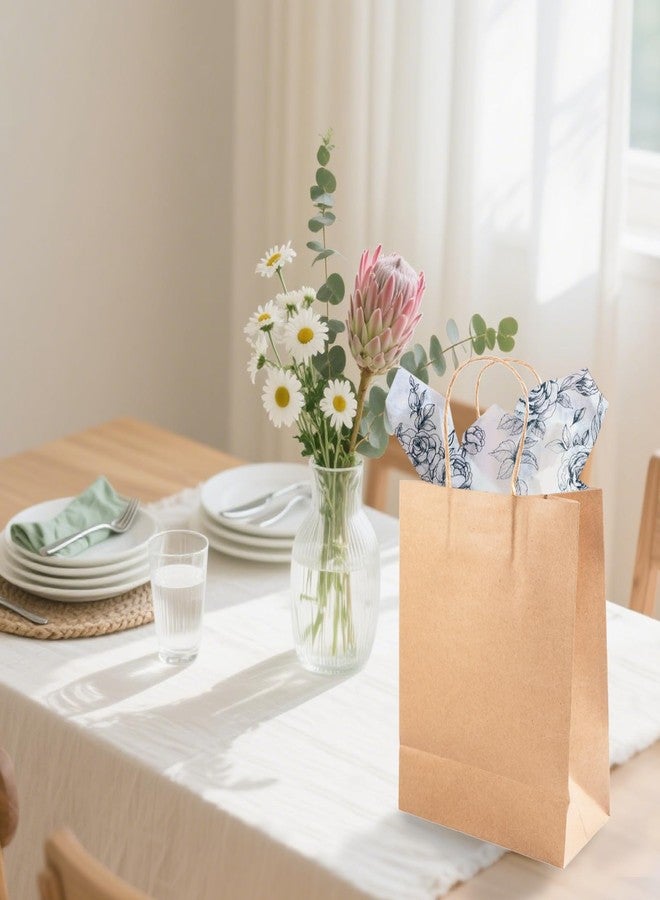 Jaarssho Blue Floral Tissue Paper for Gifts Bags 100 Sheets Light Blue and White Decorative Printed Tissue Paper, Chinoiserie Peony Gifts Wrapping Bulk for Wedding Baby Shower Party Crafts, 14 x 20 Inch - Image 5