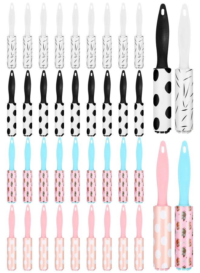 AojSup 40 Pcs Mini Lint Roller for Travel, Small Lint Roller Travel Size with 30 Sheets Each, Compact & Portable for Pet Hair, Clothes, Furniture, Car Interior, 5.9 x 1.18 inches - Image 1