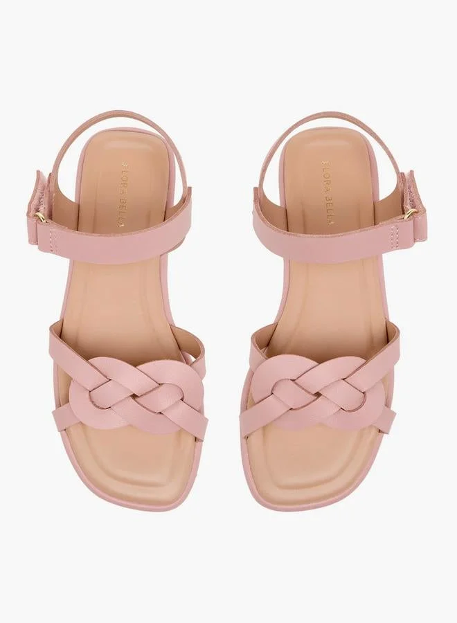 Flora Bella By Shoexpress Flora Bella Strap Detail Sandals With Hook And Loop Closure