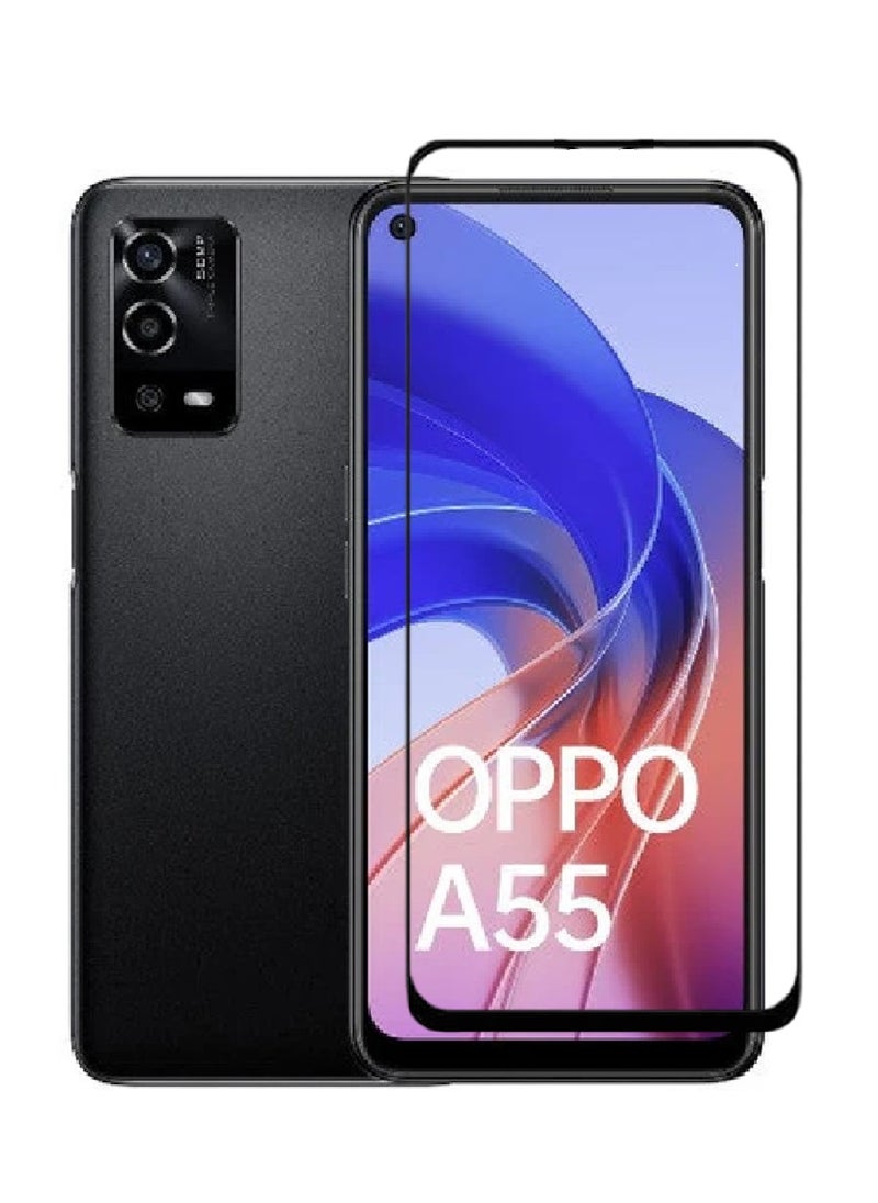 AINA Tempered Glass Screen Protector 5D Designed For Oppo A55 Full Glue Edge to Edge Full Screen Coverage And Bubble Free - Image 1