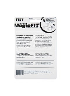 Magic Sliders 8-Piece Durable Rubber Round Shape Sliding Disc Felt Pad Set Clear 0.55 - 0.70 Inch 26624  - Image 3