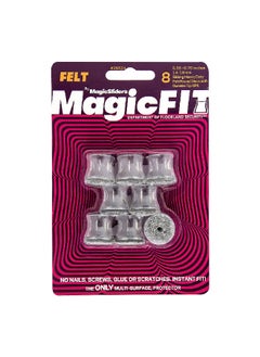 Magic Sliders 8-Piece Durable Rubber Round Shape Sliding Disc Felt Pad Set Clear 0.55 - 0.70 Inch 26624  - Image 1