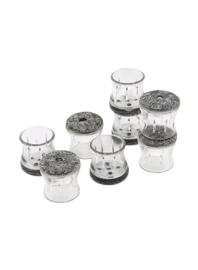 Magic Sliders 8-Piece Durable Rubber Round Shape Sliding Disc Felt Pad Set Clear 0.55 - 0.70 Inch 26624  - Image 2