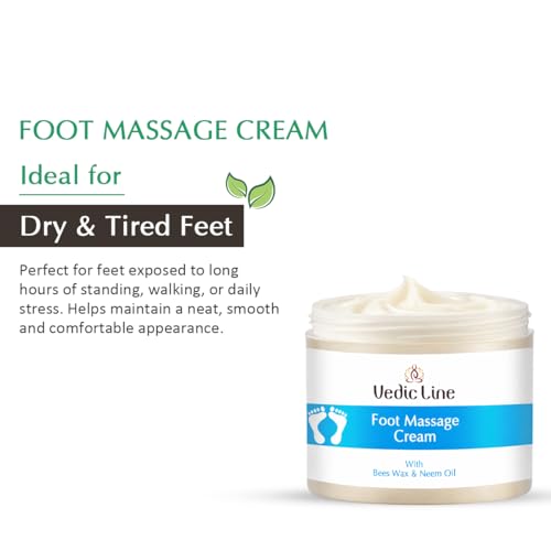Vedic Line Vedicline Foot Massage Cream, Improve Skin Tonicity & Keep Odor Away with Bees Wax and Neem Oil for Nourishing Feet,100ml - Image 5
