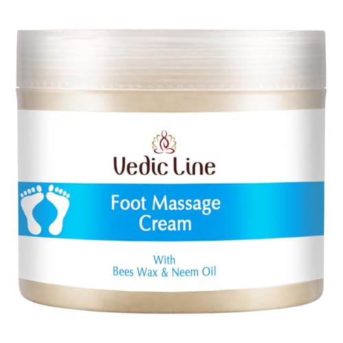 Vedic Line Vedicline Foot Massage Cream, Improve Skin Tonicity & Keep Odor Away with Bees Wax and Neem Oil for Nourishing Feet,100ml - Image 1