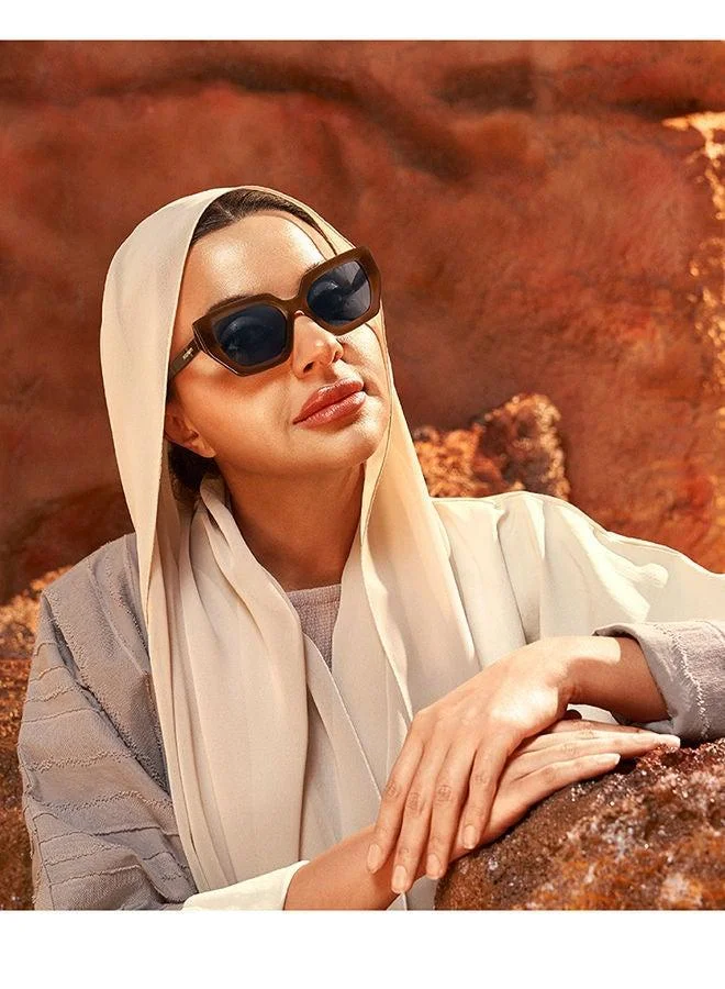 30Sundays 30Sundays PHOENIX,Women Sunglasses, Cat Eye Sunglasses, UV Protection: UV400 (Brown,Blue)