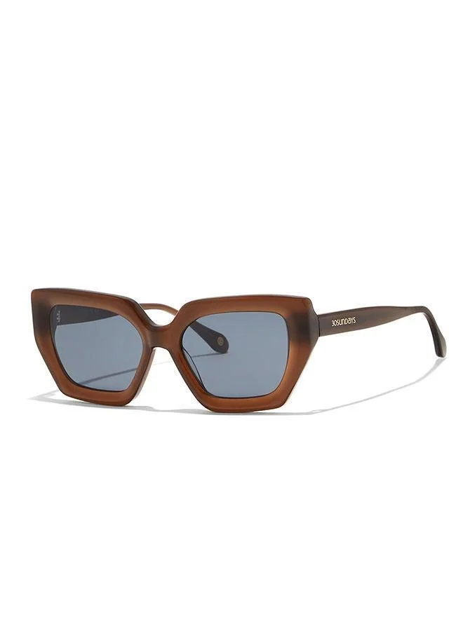 30Sundays 30Sundays PHOENIX,Women Sunglasses, Cat Eye Sunglasses, UV Protection: UV400 (Brown,Blue)