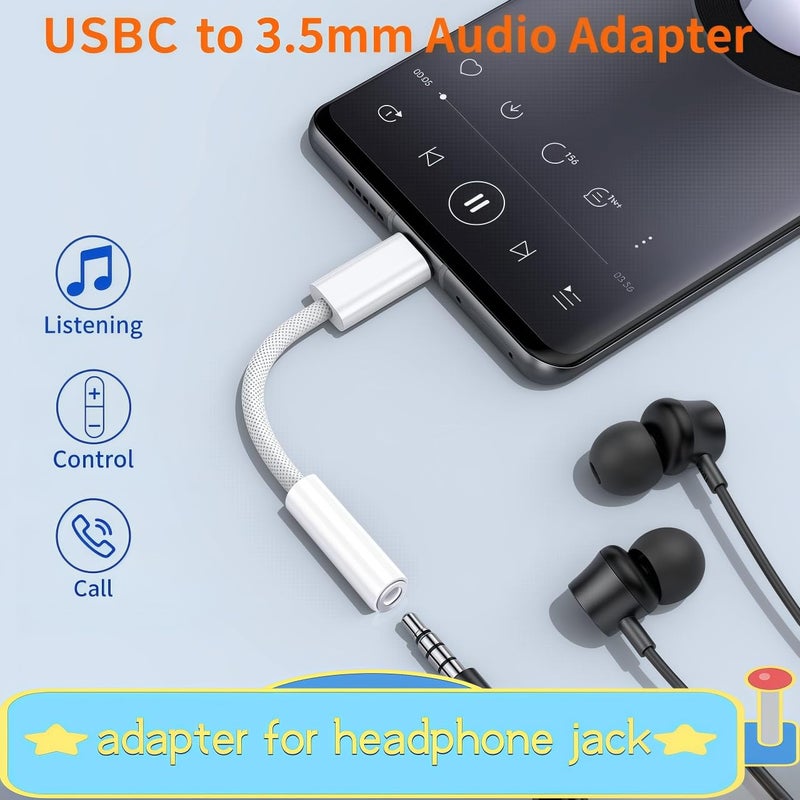 basecolors 10Pack USB C to Headphone Jack Adapter,USB c to 1/8 inch Audio Adapter Compatible with iPhone 16 15 Samsung Galaxy S25,S24,S23 Ultra, Note 20, iPad Pro, MacBook, Pixel XL and More - Image 4