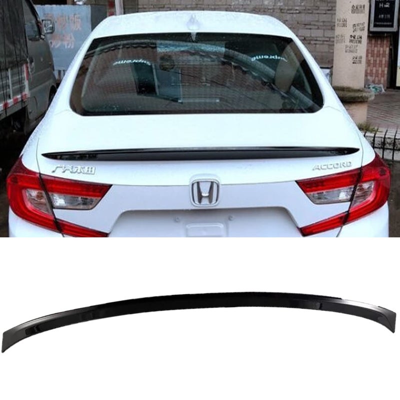 MUCO Trunk Lid Rear Spoiler Compatible with 10th Gen Honda Accord 2018 2019 2020 2021 4 Door Sedan ABS Glossy Black