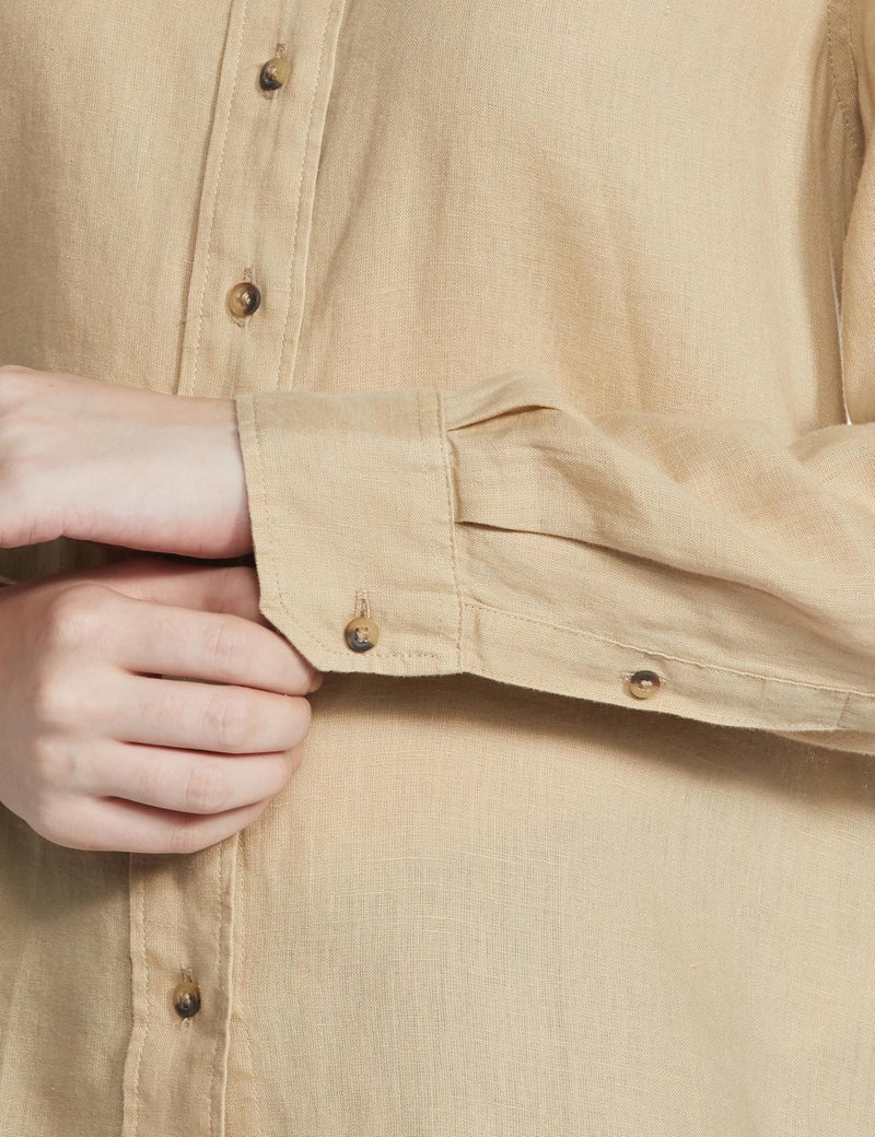 Marks & Spencer Spread Collar Shirt Caramel - Image 4