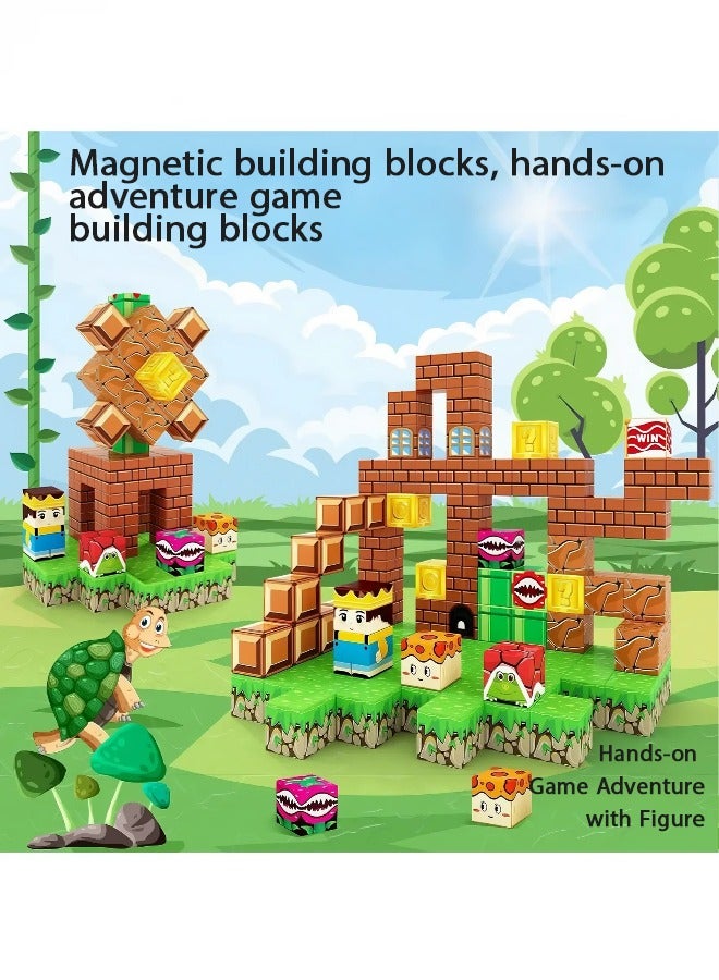 Paka Rabbit 120PCS Magnetic Blocks Building Toys, Magnetic Tiles Building Blocks Toddler Toys, Build Mine Magnet World Set, STEM Sensory Outdoor Toys, Magnet Toys for Boys & Girls Ages 3+ - Image 2