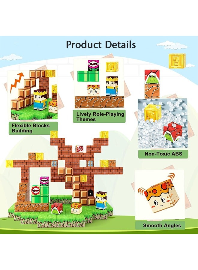 Paka Rabbit 120PCS Magnetic Blocks Building Toys, Magnetic Tiles Building Blocks Toddler Toys, Build Mine Magnet World Set, STEM Sensory Outdoor Toys, Magnet Toys for Boys & Girls Ages 3+ - Image 4