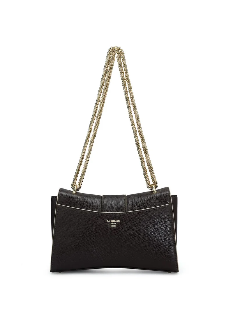 Da Milano  Genuine Leather Brown Sling Bag for Women | Best Price UAE