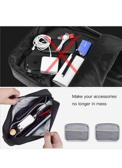 Generic Portable 2-Pack Electronics Organizer Case for Chargers, USB Cables, Earphones and Memory Cards, Soft Storage Bag for Travel  - Image 3