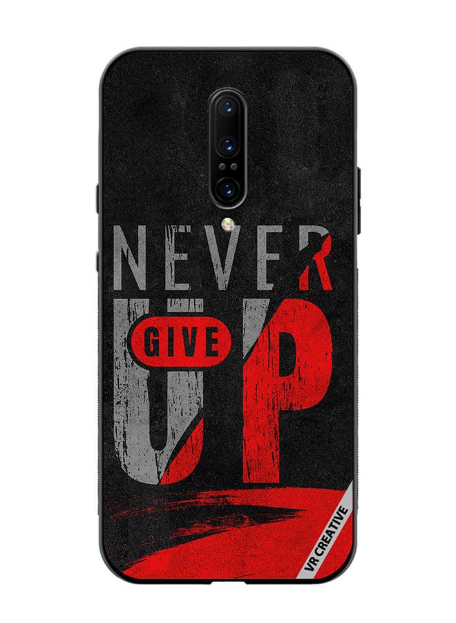 VR CREATIVE غطاء حماية لهاتف OnePlus 7 Pro بتصميم لا تستسلم متعدد الألوان - Image 1