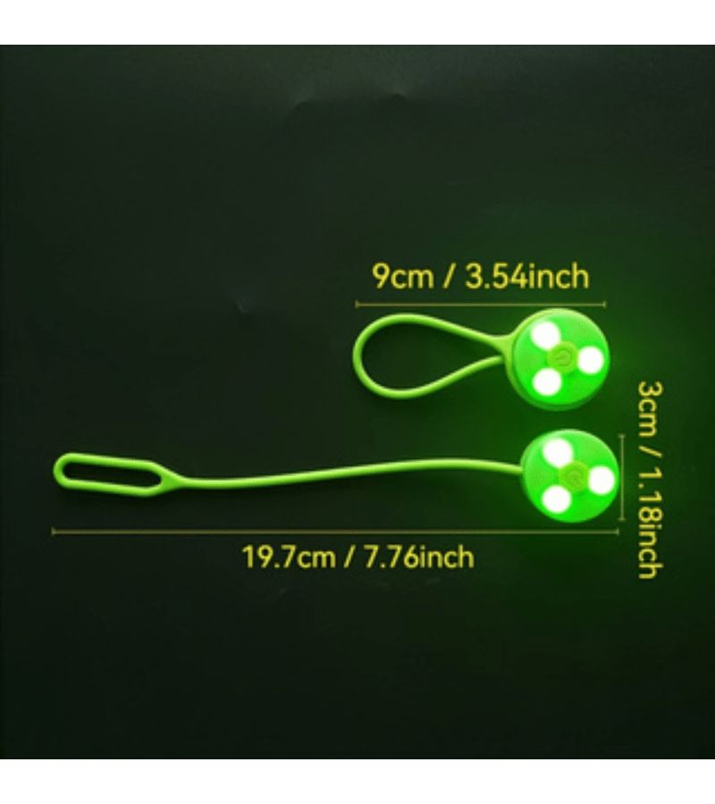 Yellow LED Light Three Modes For Outdoor Camping Running Cycling Safety Flashing Warning - Image 4