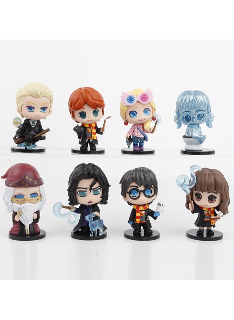 8 قطع ماجيك هوجورتس لونا لونا مورينج ميرتل دمبلدور هيرميون رون سناب ألعاب مجسمات - Image 1