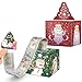 Jaywayang 2PCS Christmas Surprise Money Box for Cash Gift Merry Christmas Money Gift Box with Card and Cash Holder for Kids Adults DIY Fun Holiday Cash Box Includes 100Pcs Transparent BagsRed Green - Image 1