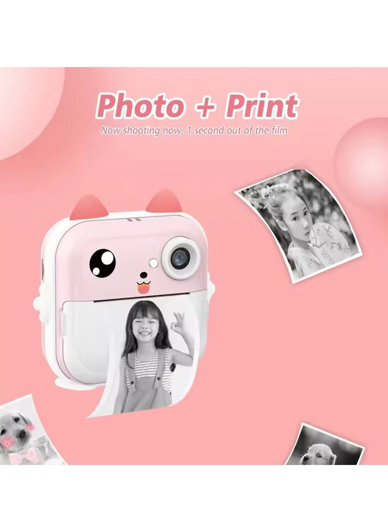 Generic Kids Camera Instant Print Toys for Girls Ages 6-12 Mini Camera with Zero Ink Print Paper, Birthday Gift Toys 1080P Video Camera For Children Outdoor Portable Toy for Girls 6-12 Year Old  - Image 3