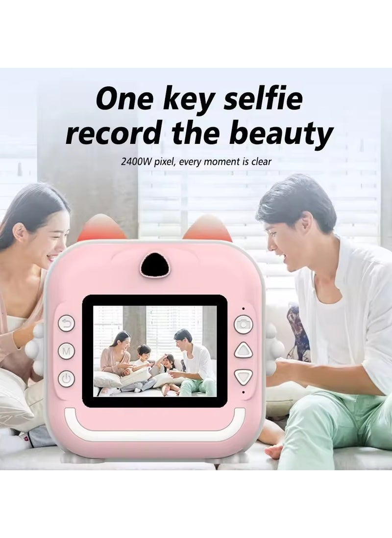 Generic Kids Camera Instant Print Toys for Girls Ages 6-12 Mini Camera with Zero Ink Print Paper, Birthday Gift Toys 1080P Video Camera For Children Outdoor Portable Toy for Girls 6-12 Year Old  - Image 4