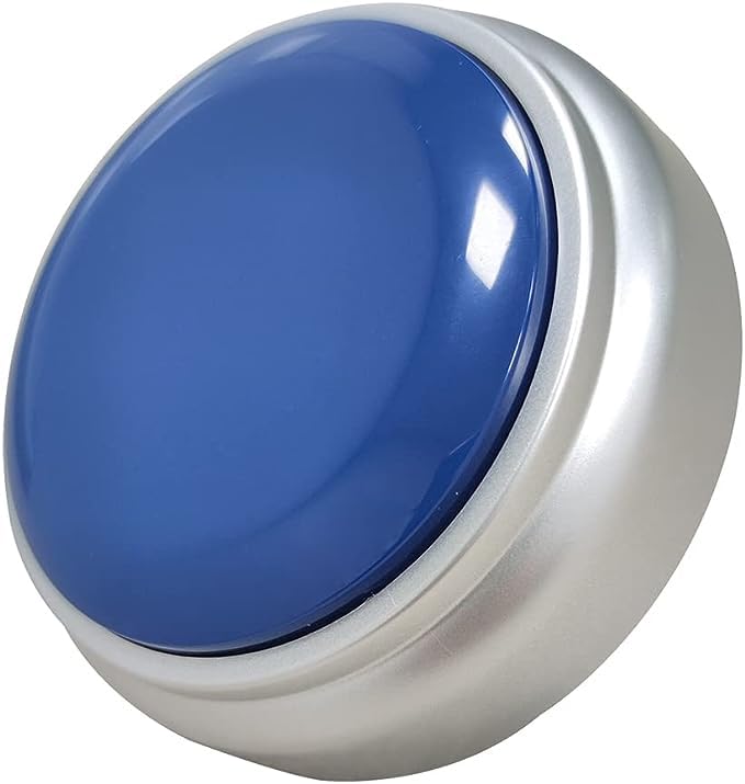 NESIGHTION Talking ButtonsVoice Recorder Button30 Second RecordingTalking ButtonsRecord Sound Button for Gift Education Easy ButtonFunny Office GiftInteresting ButtonsIncludes BlueSilver - Image 1