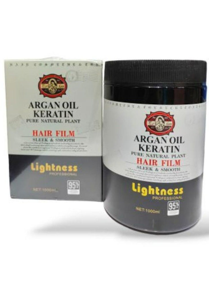 Lightness Argan Collagen Pure Natural Plant Hair Mask Sleek And Smooth 1000 ML  - Image 2