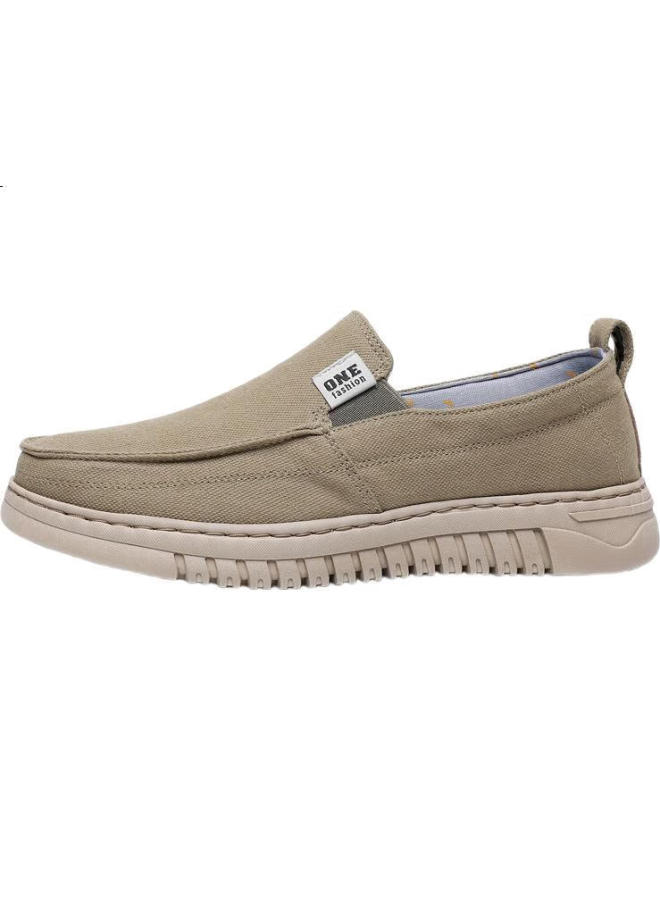 Anglerfish Old Beijing Cloth Shoes Spring And Autumn Men'S Single Shoes Canvas Casual Breathable Middle-Aged And Elderly Dad Shoes A5013 Green 41 - Image 1