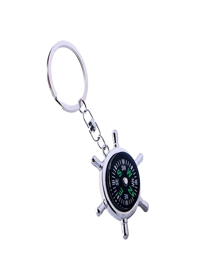 Portable Multi Function Compass Rudder Metalcasual Key Chains Survive Key Chain