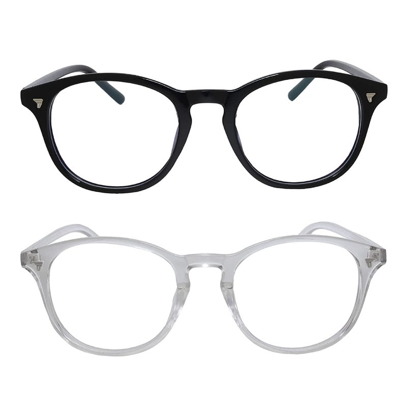 Iflash Blue Light Blocking Glasses Gaming Filter Transparent Round Eyeglasses for Eye Protection Men Women, Computer/Tablet/Laptop/Mobile/TV, Anti-blue & Anti eyestrain - Image 2