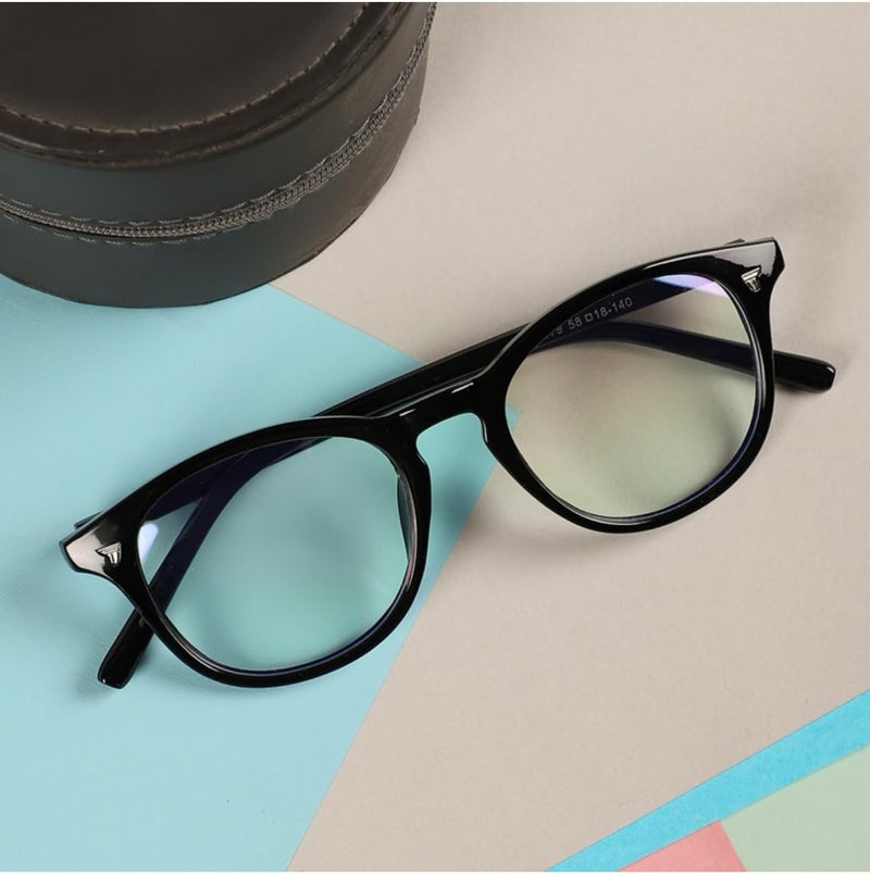 Iflash Blue Light Blocking Glasses Gaming Filter Transparent Round Eyeglasses for Eye Protection Men Women, Computer/Tablet/Laptop/Mobile/TV, Anti-blue & Anti eyestrain - Image 5