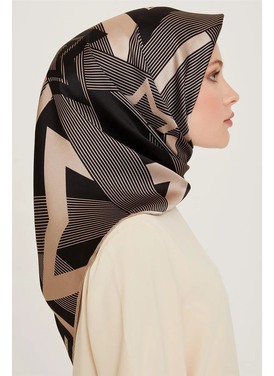ARMINE Object Patterned Sura Pure Silk Scarf 9254D 05