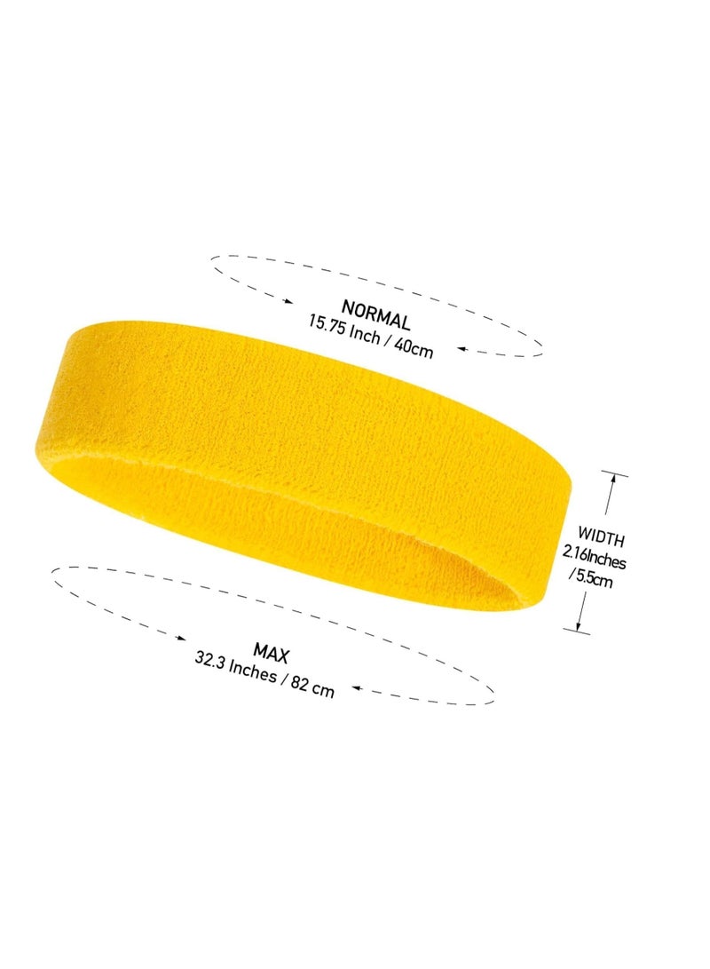 Generic Sweat-absorbing sweatband for exercise, yellow, from Iggy Wolf  - Image 2