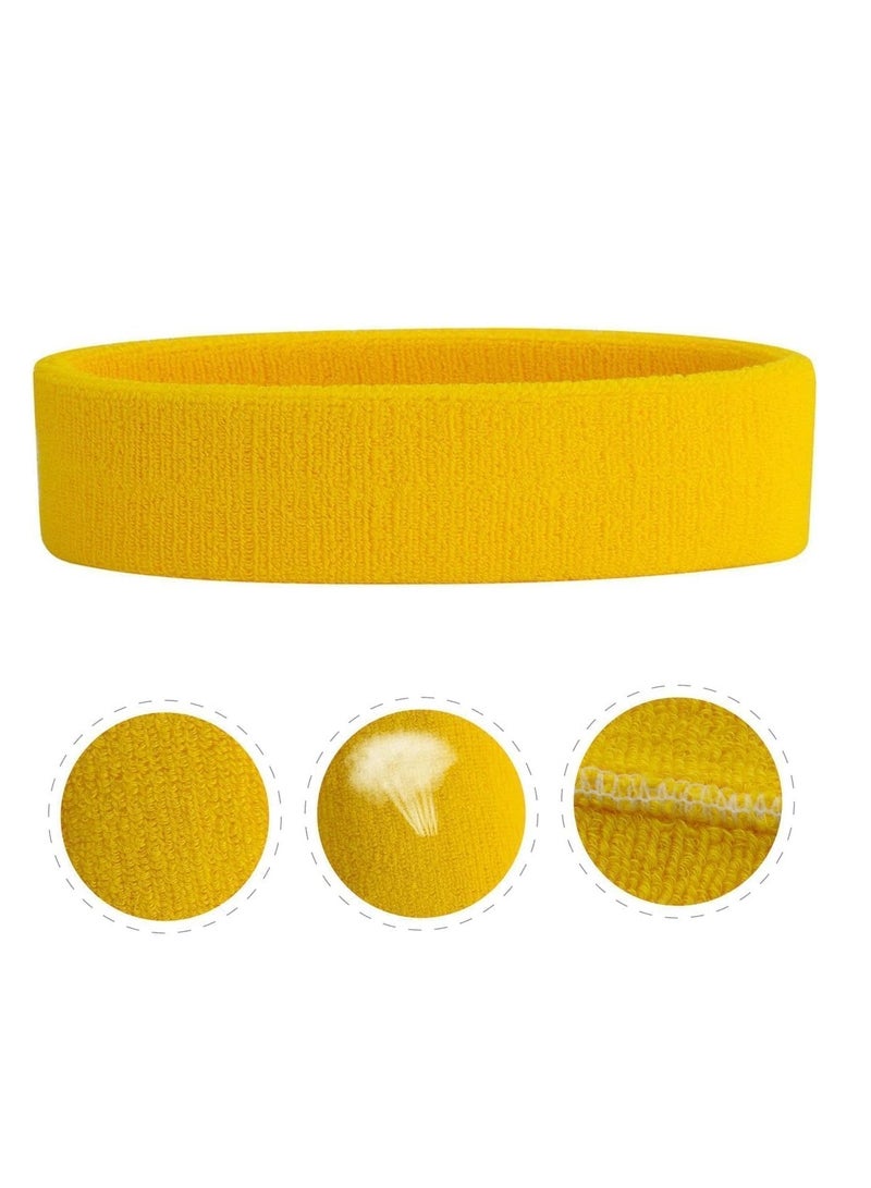 Generic Sweat-absorbing sweatband for exercise, yellow, from Iggy Wolf  - Image 3