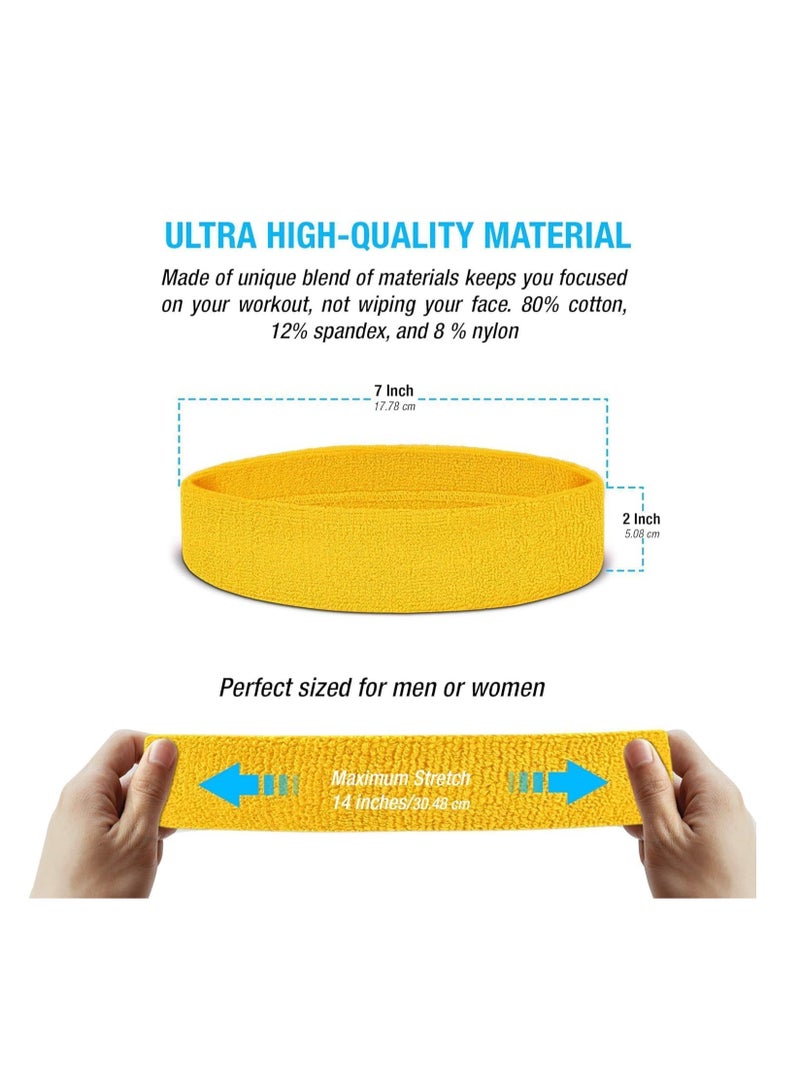 Generic Sweat-absorbing sweatband for exercise, yellow, from Iggy Wolf  - Image 5