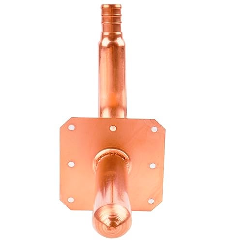WHK 10 Packs 1/2 Inch Copper PEX Stub Out Pex-B Copper Stub Out Elbow with Wall Flange with Wall Flange 1/2" x 6" - Image 4