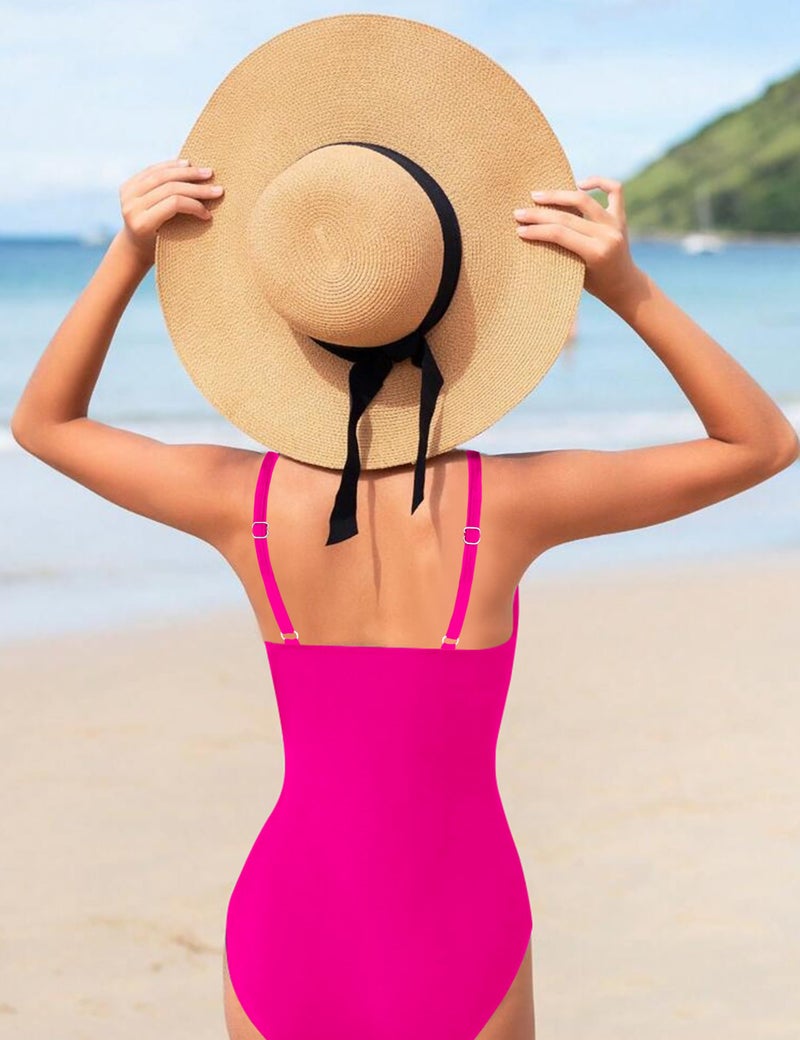 TALLWH Girls Bathing Suit Adjustable Straps Cut Out One Piece Swimsuit with Solid Color Cover Up Skirt 5t Bathing Suit Girls Swimsuits Size 6 - Image 4