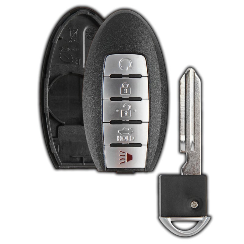 KeylessOption Key Fob Cover Case Replacement for 2013 2014 2015 Nissan Altima Maxima Remote Shell 5Button KR5S180144014 7812DS180014 No Programming Required