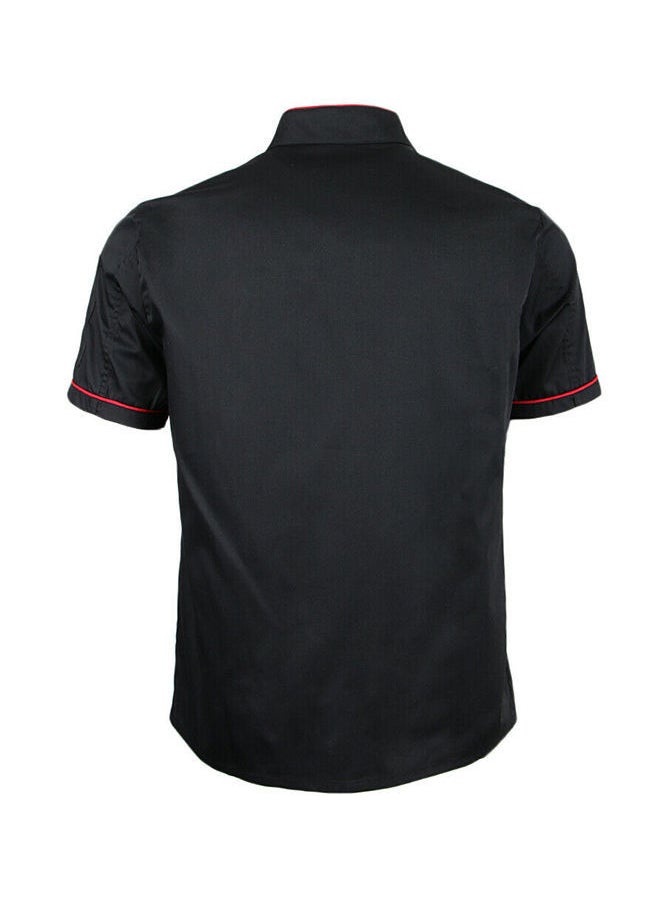 NIBEMINENT - Short Sleeve Chef Jacket Black - Image 1