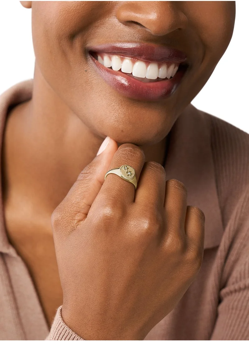 FOSSIL Jf04017710 Flower Detail Ring