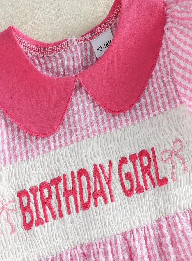 Socutebabe طقم عيد ميلاد للبنات، فستان عيد ميلاد مطرز، أطقم عيد ميلاد للأطفال الصغار (فستان عيد ميلاد وردي على شكل كعكة، من 2 إلى 3 سنوات) - Image 5