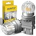 AUXITO 3157 LED Bulb Amber Yellow Turn Signal Light 3157A 3156 3056 3057 4157 3047 4057 3457 4114 Super Bright for Rear Front Blinker Turn Signal Marker Parking Light Pack of 2 - Image 2